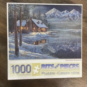 NEW Bits and‎ Pieces 1000 Piece Puzzle Shoreline Mountain 20X27